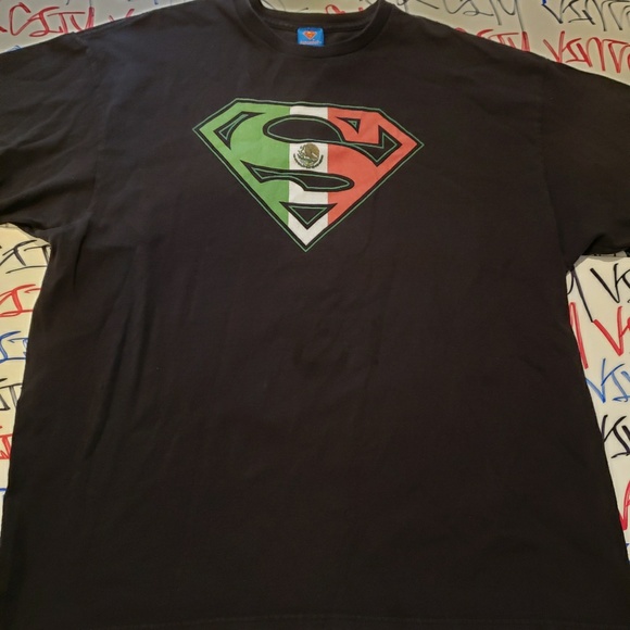 Superman Mexican Flag Logo T Shirt XL - Picture 2 of 4